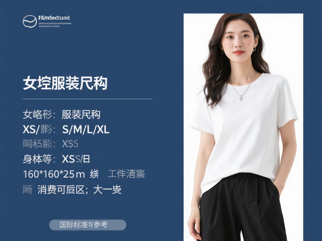 女款服装尺码：女款服装的尺码同样以国际标准为参考，