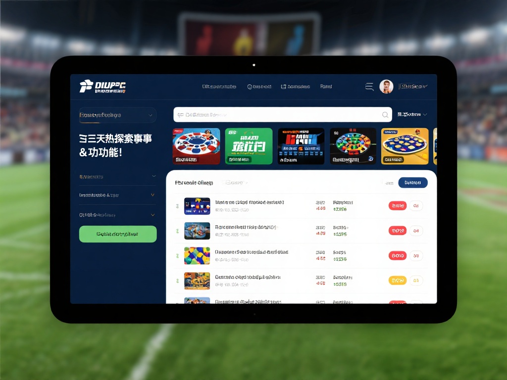 探索赛事与功能：
登录后，您会发现页面展示了当天