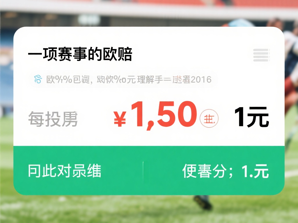必威欧赔详细解读:新手必读赔率分析技巧 当你看到“一项赛事的欧赔”为1.50,这意味着每投